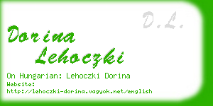 dorina lehoczki business card